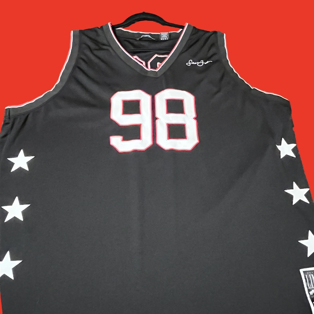 Sean John Men's 98 Limited Edition Black and White Basketball Jersey 4XL